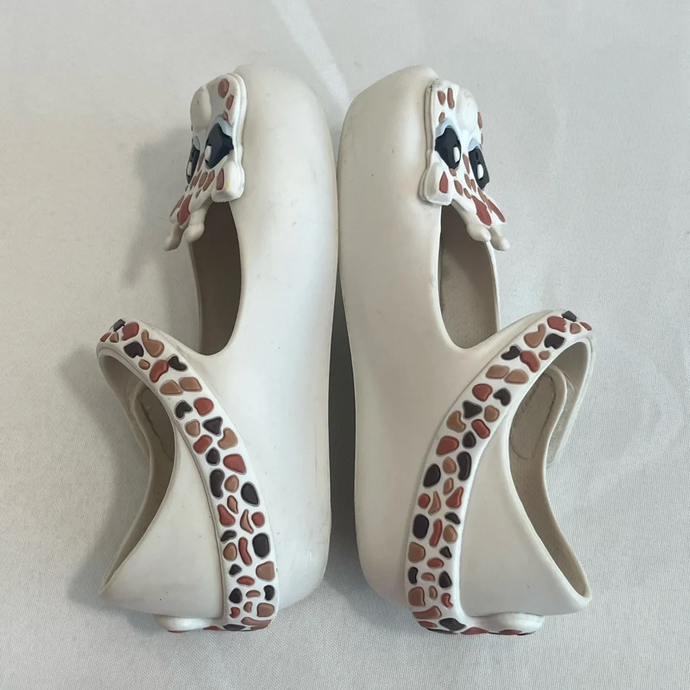 Mini Melissa Giraffe Mary Jane Sandals Toddler 7 White